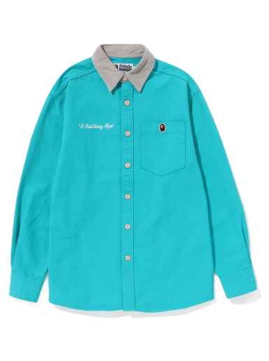 Риза BAPE A Bathing Ape Work Shirt Тюркоазено | 1J30-231-002
