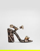 Satin Sandals With Gemstone Embellishment