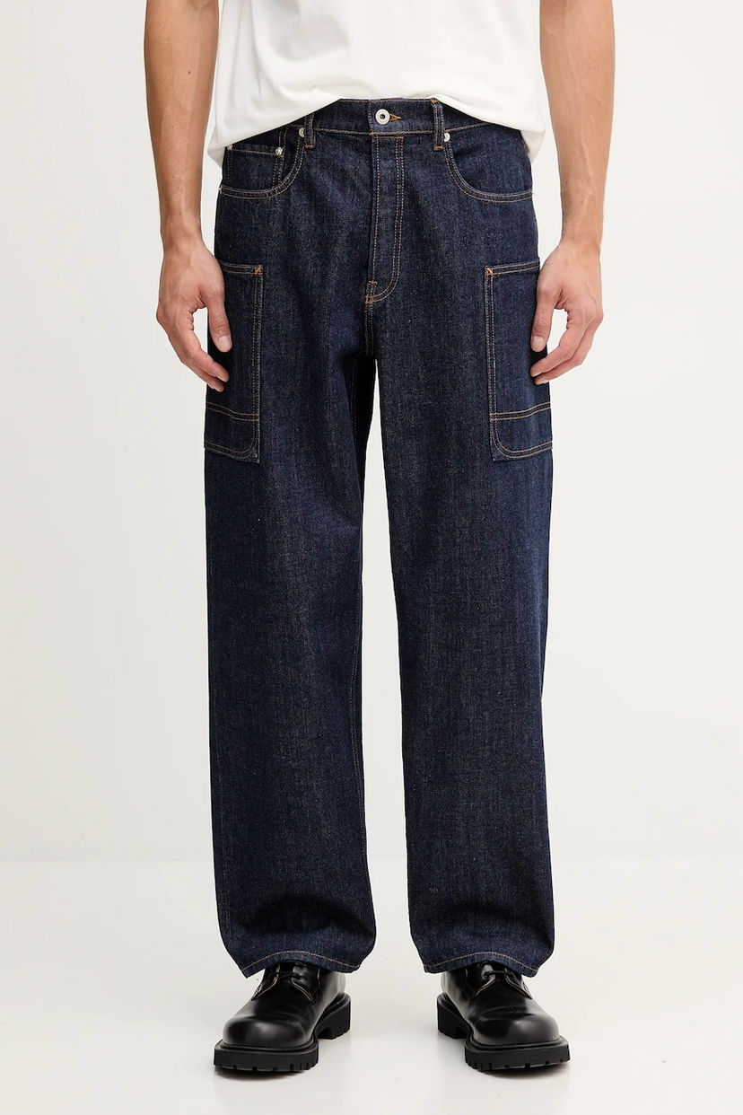 Дънки KENZO Kenzo Loose Fit Jeans Синьо | FF65DP4086I1