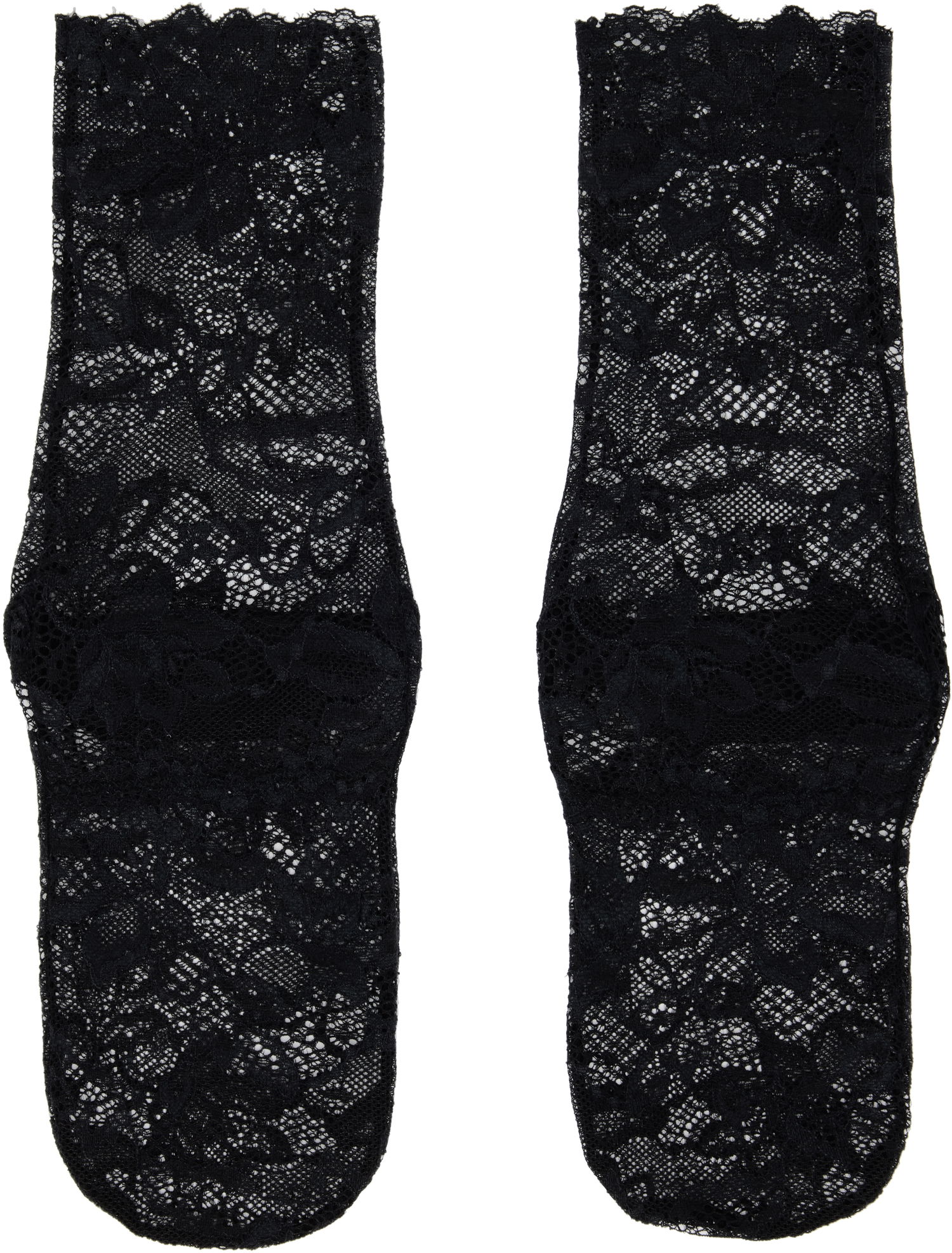 Чорапи UNDERCOVER UNDERCOVER Floral Lace Socks Черно | UC1E1L04, 0