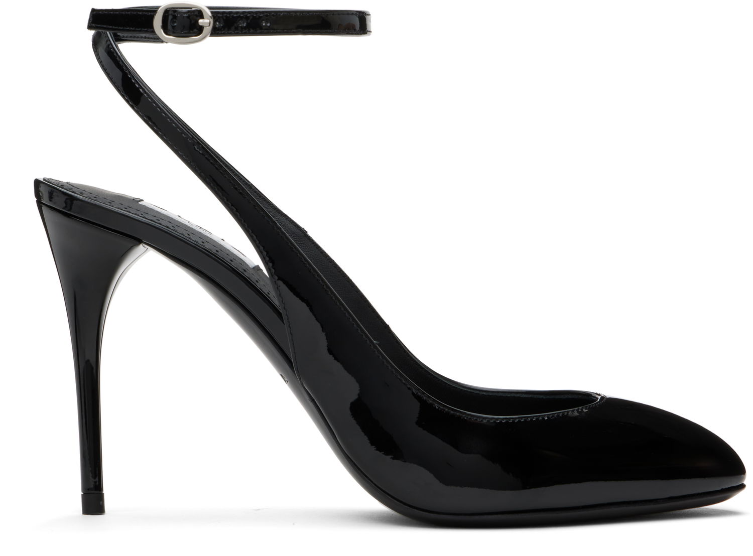 Кецове и обувки Alaïa Patent Calfskin Slingback Heels Черно | AA3E052CK168, 0