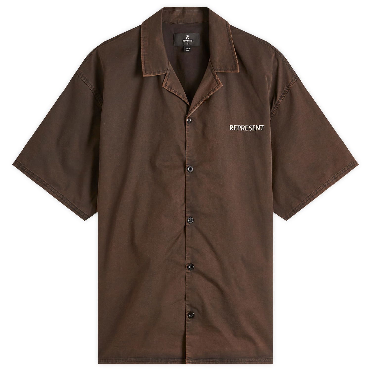 Риза Represent Clo Represent Script Camp Collar Shirt Кафяво | MLM21464-01, 1
