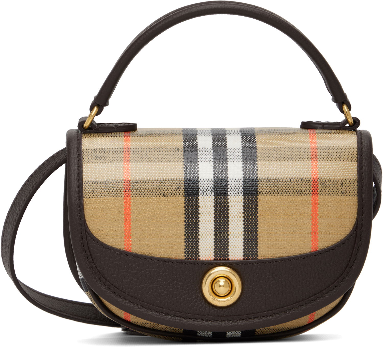Дамска чанта Burberry Burberry Highlands Mini Bag Бежово | 8112240, 0