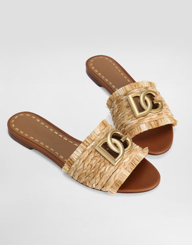Аксесоари Dolce & Gabbana Dolce & Gabbana Rafia Braided Slippers Бежово | CQ0646AN2178B218, 3