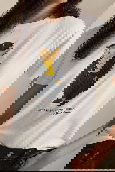 Тениска Polo by Ralph Lauren Polo Bear Graphic Short-Sleeve T-Shirt Бяло | 211A87615, 3