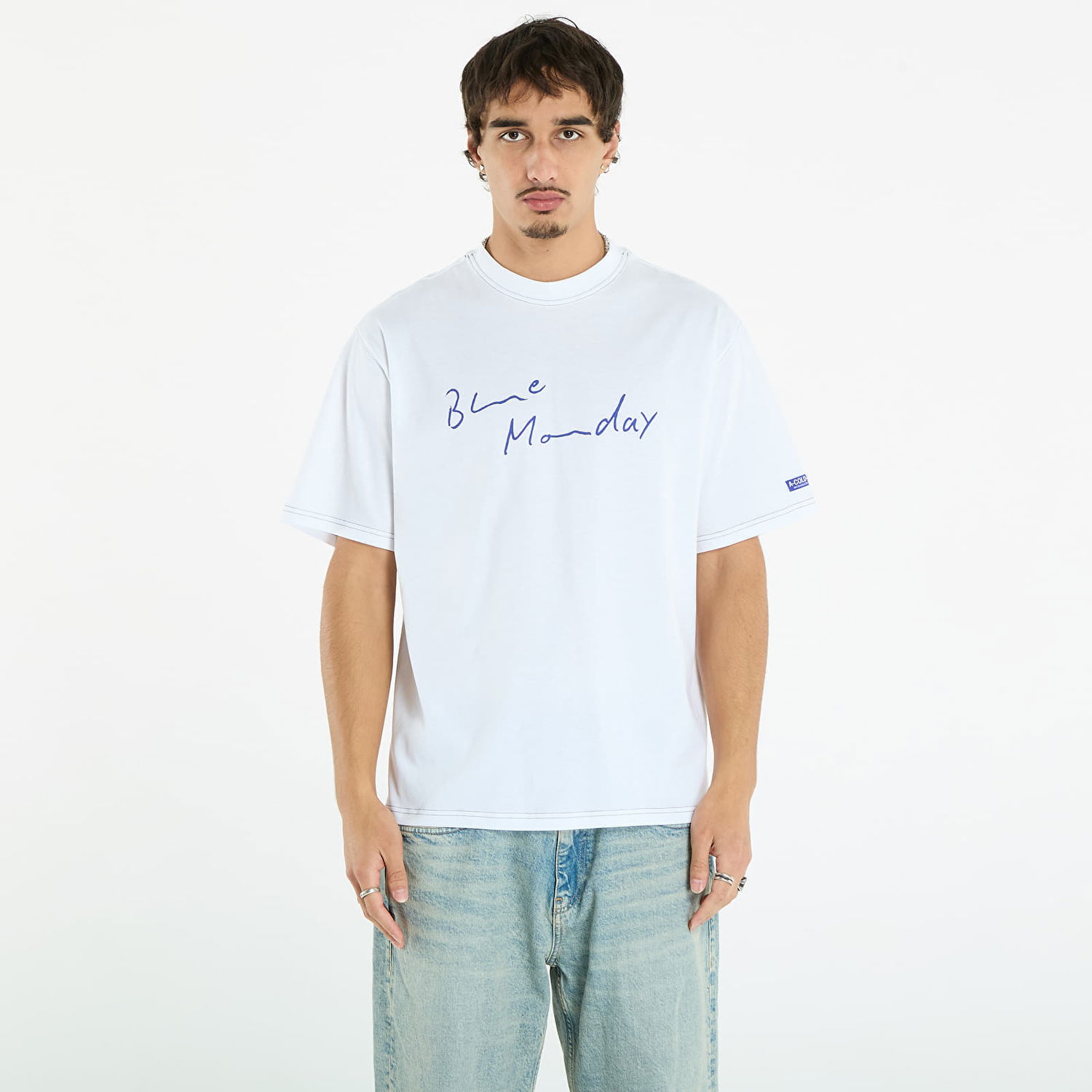 Тениска A-COLD-WALL* A-COLD-WALL* Blue Monday T-Shirt Бяло | ACWMTS232 White, 0