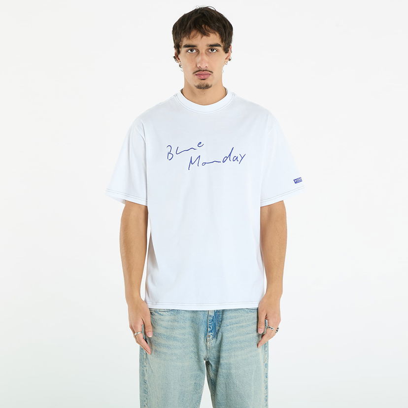 Тениска A-COLD-WALL* A-COLD-WALL* Blue Monday T-Shirt Бяло | ACWMTS232 White