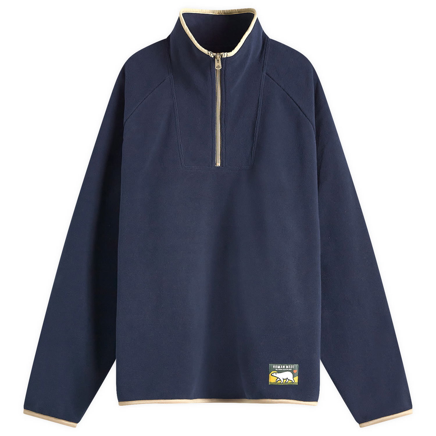 Пуловер Human Made Human Made Fleece Half-Zip Shirt Синьо | HM28CS019-NY, 1