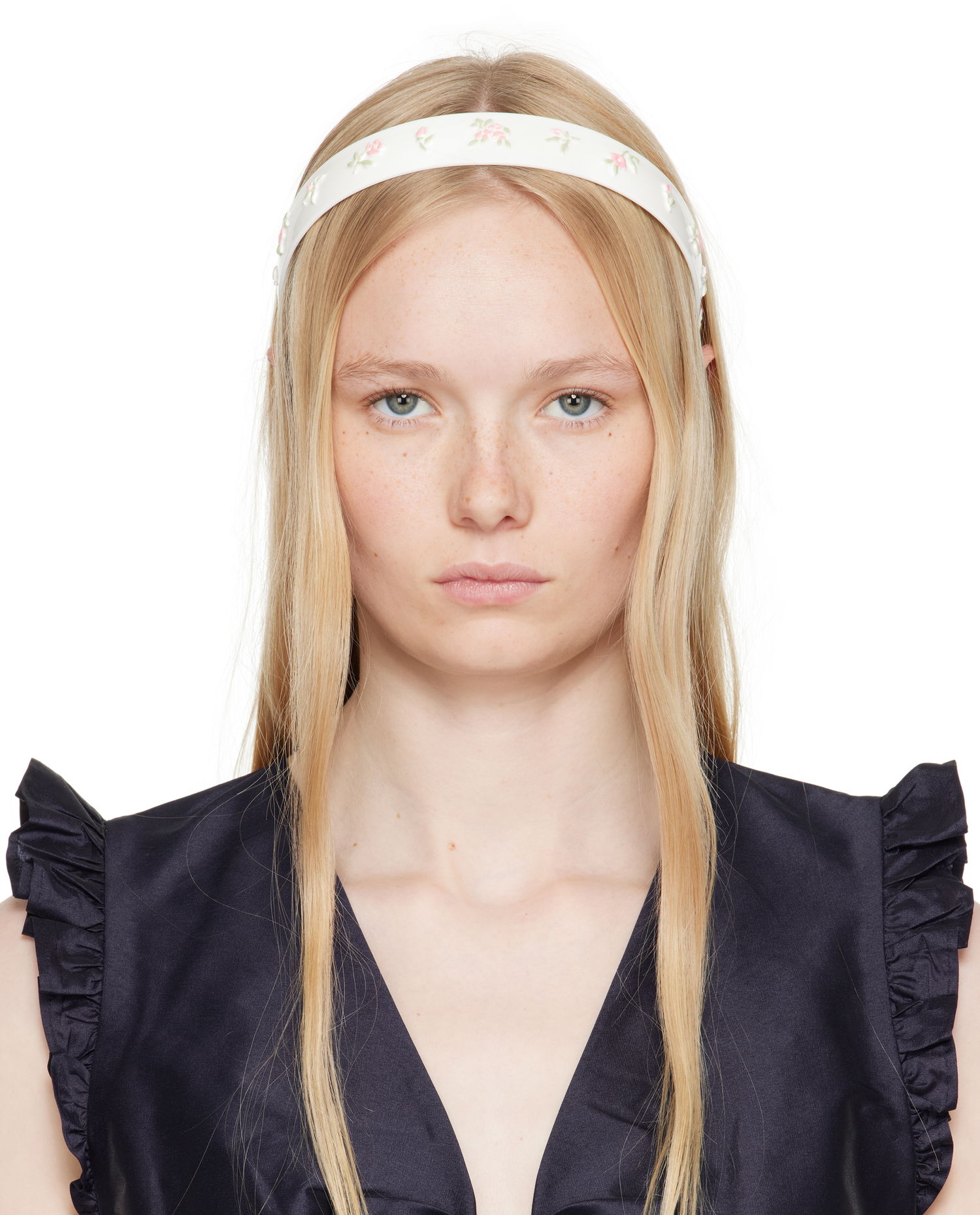 Аксесоари SHUSHU/TONG SHUSHU/TONG YVMIN Edition Hand-Painted Floral Headband Бяло | 25759WHT00NN, 0