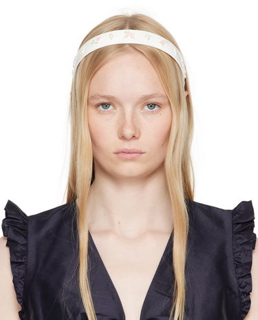 Аксесоари SHUSHU/TONG SHUSHU/TONG YVMIN Edition Hand-Painted Floral Headband Бяло | 25759WHT00NN, 0