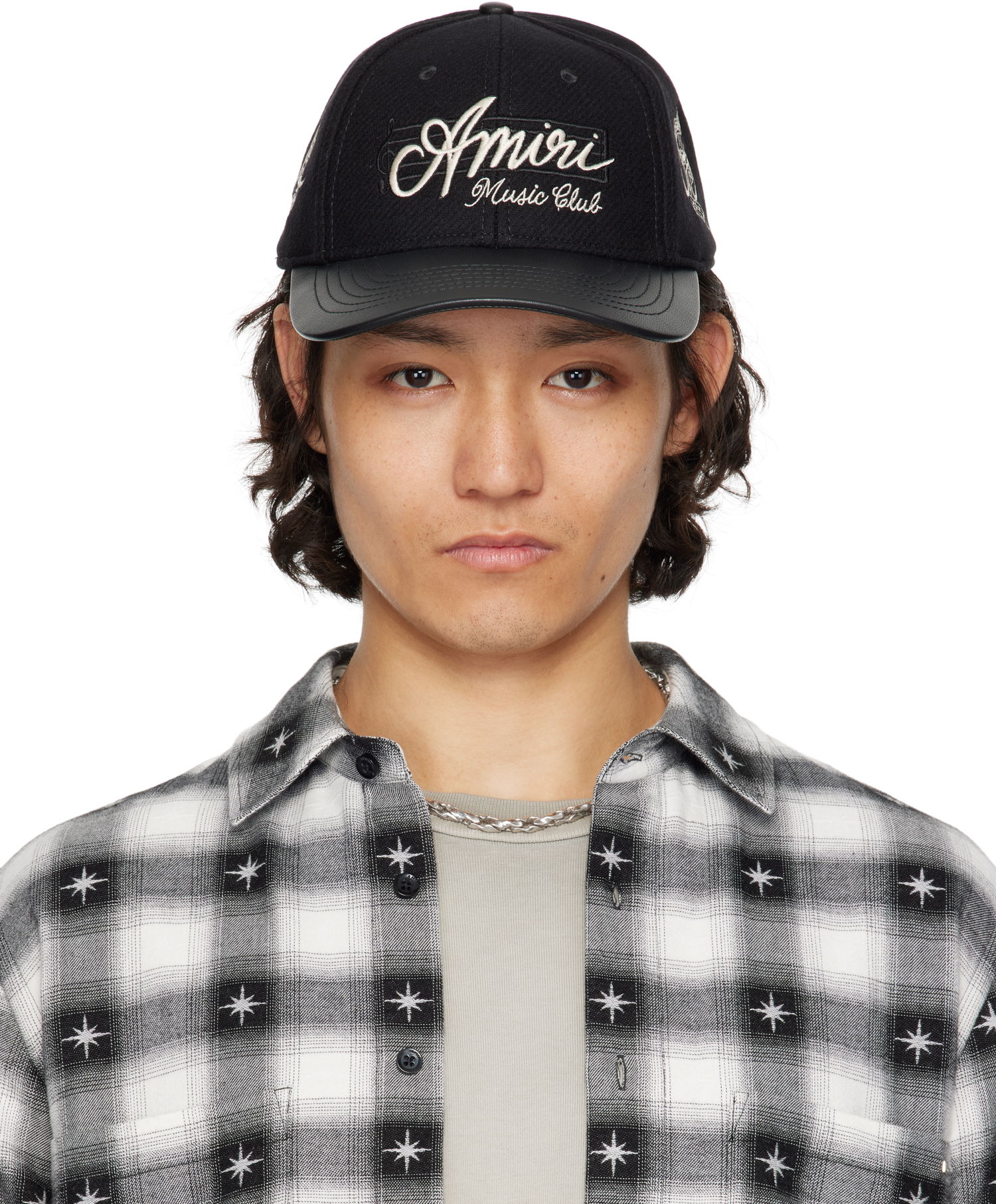 Шапка с козирка AMIRI Amiri 'Music Club' Baseball Cap Черно | AMHACP1044, 0