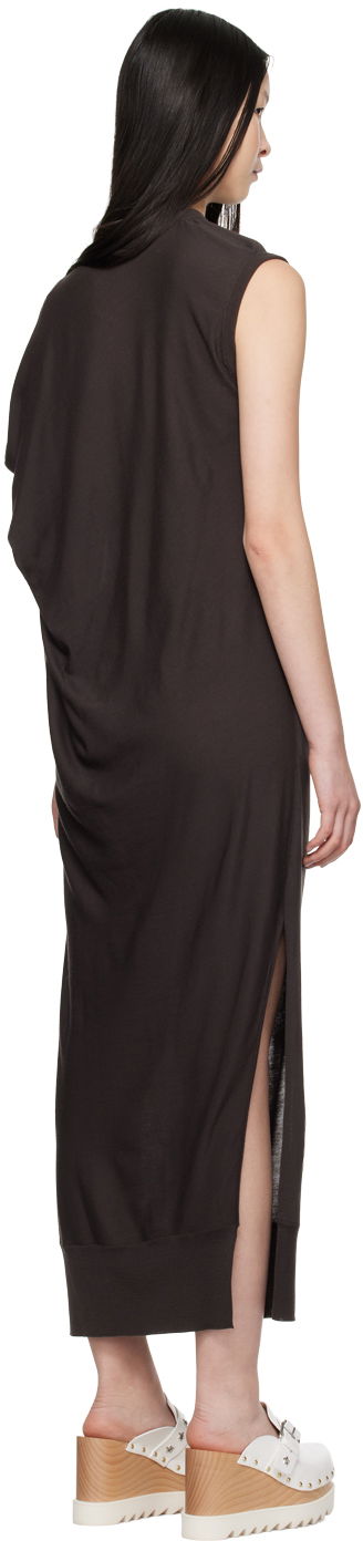 Pокля Stella McCartney Stella McCartney Asymmetric Draped Maxi Dress Кафяво | 6K08153S2500, 2