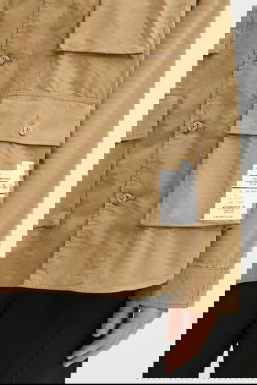 Риза Neighborhood NEIGHBORHOOD Utility Long Sleeve Shirt with Classic Collar, Regular Fit, Cotton Бежово | 252AQNH.SHM04, 3