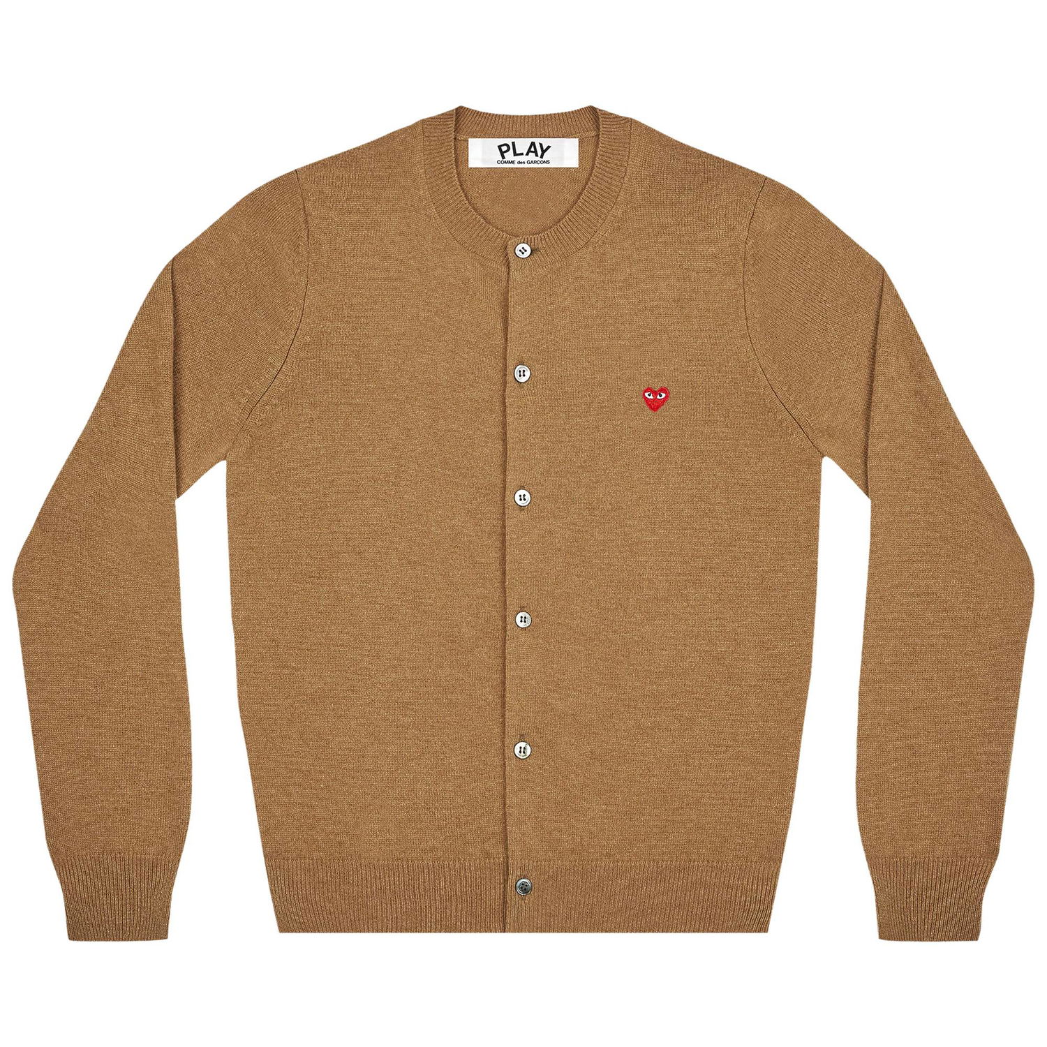 Пуловер Comme des Garçons PLAY Cardigan with Red Heart Patch Кафяво | AZ N079 051 3, 1