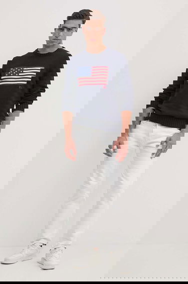 Пуловер Polo by Ralph Lauren Cotton Crew Neck American Flag Sweater Тъмно синьо | 710718281, 1