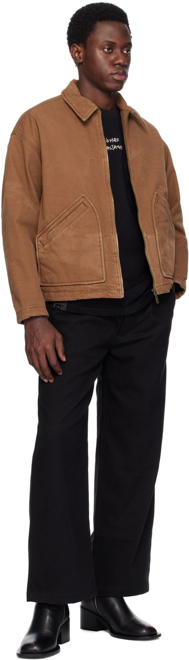 Яке izzue Washed Zip-Up Jacket Кафяво | IZXJKN7174W4NBGT, 3