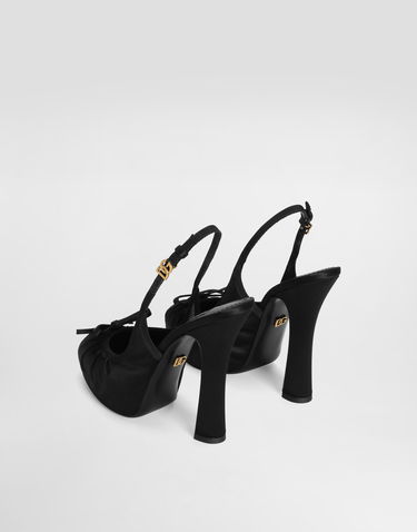 Аксесоари Dolce & Gabbana Dolce & Gabbana Satin Slingback Pumps Черно | CG0927AD1608B956, 2