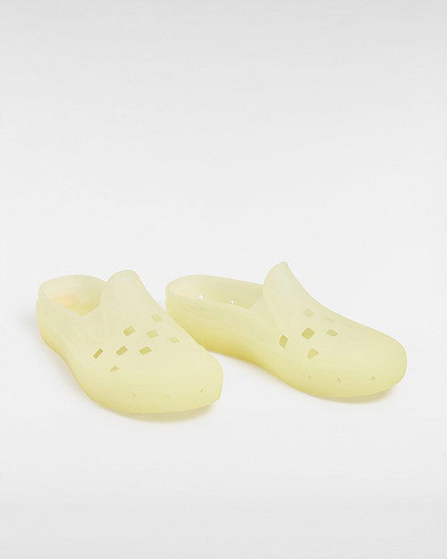 Кецове и обувки Vans Slip-on Mule Trk Surf Essentials Shoes (translucent White) Unisex White, Size 3 Жълто | VN0005V8WHT, 1