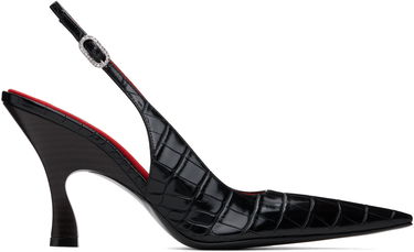 Кецове и обувки Stella McCartney Elsa Pointed Toe Slingback Heels Черно | 810524AP0AU0, 0
