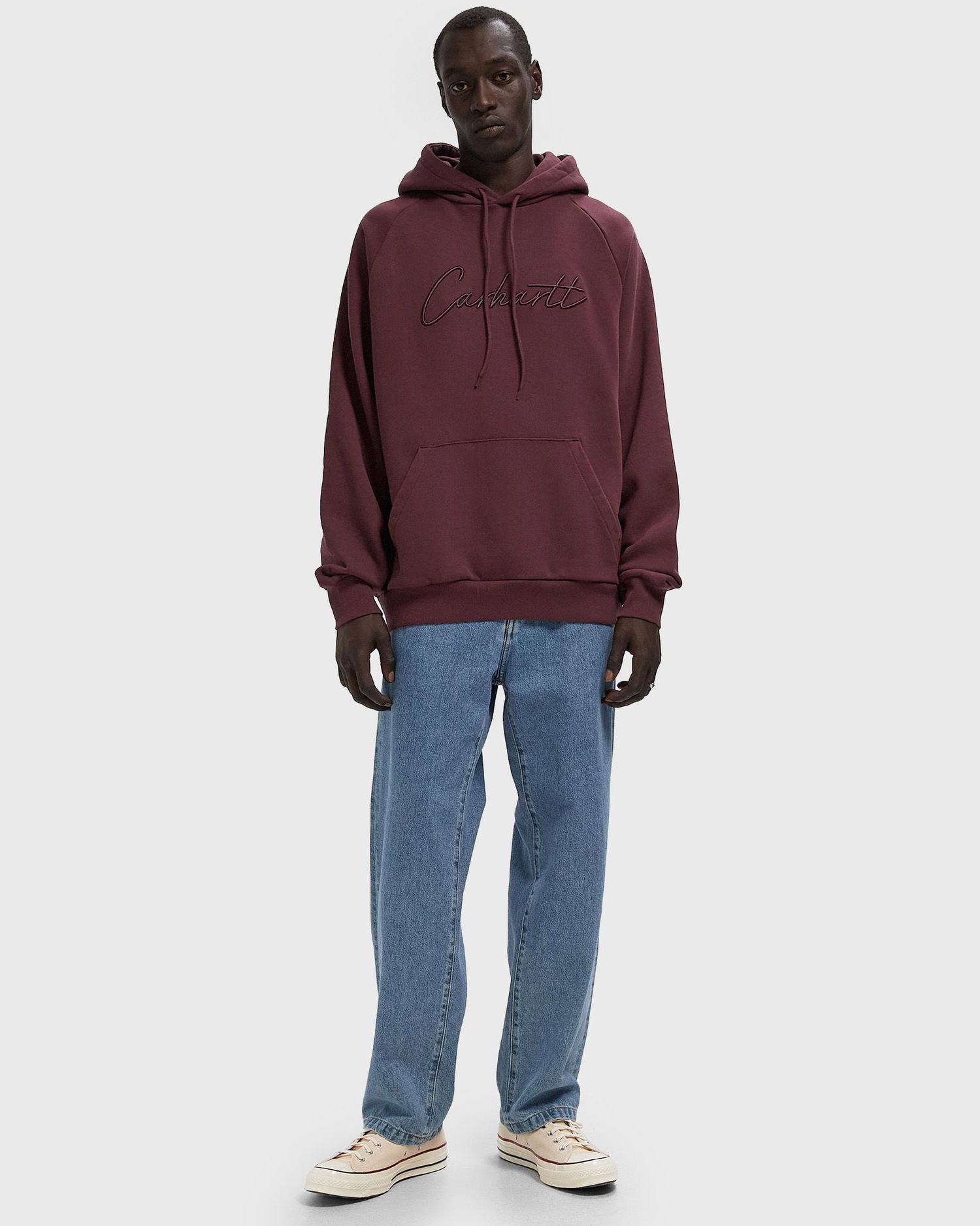 Суитчър Carhartt WIP Hooded Sweatshirt Ray Бургунди | I035640-33K.XX, 1