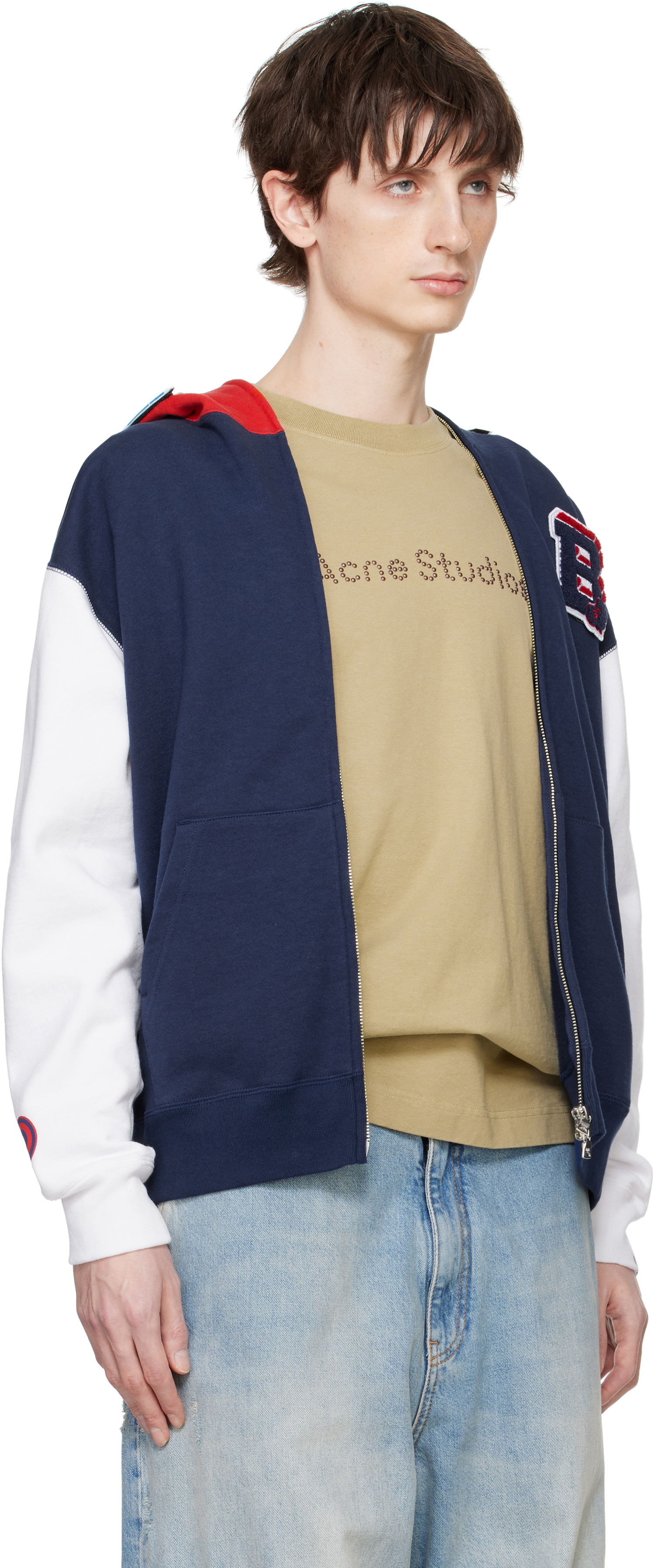 Суитчър BAPE Shark Full Zip Hoodie Синьо | 001ZPK70115301M, 1