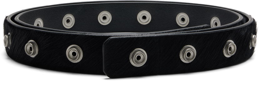 Колани Rick Owens Rick Owens Concordians Pony Hair Snap Belt Черно | RR02E1482 LHL