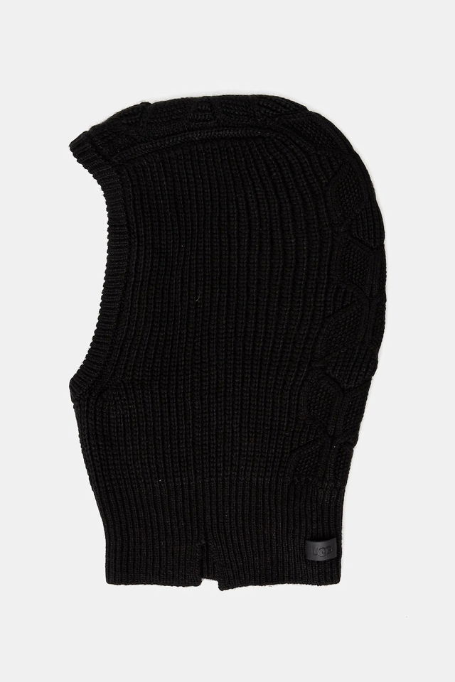 Wool Blend Cable Knit Balaclava