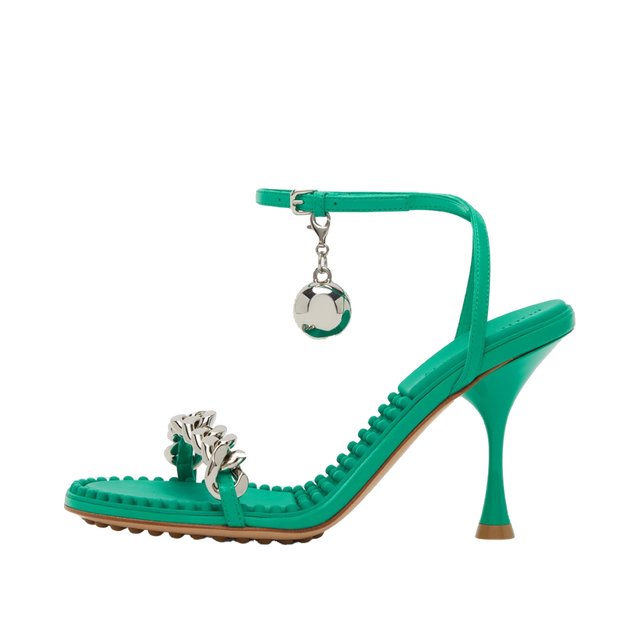 Dot Heeled Sandals "Green"