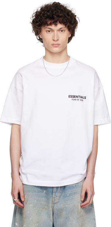 Тениска Fear of God ESSENTIALS Classic Short Sleeve T-Shirt Бяло | 125AS254192F, 0