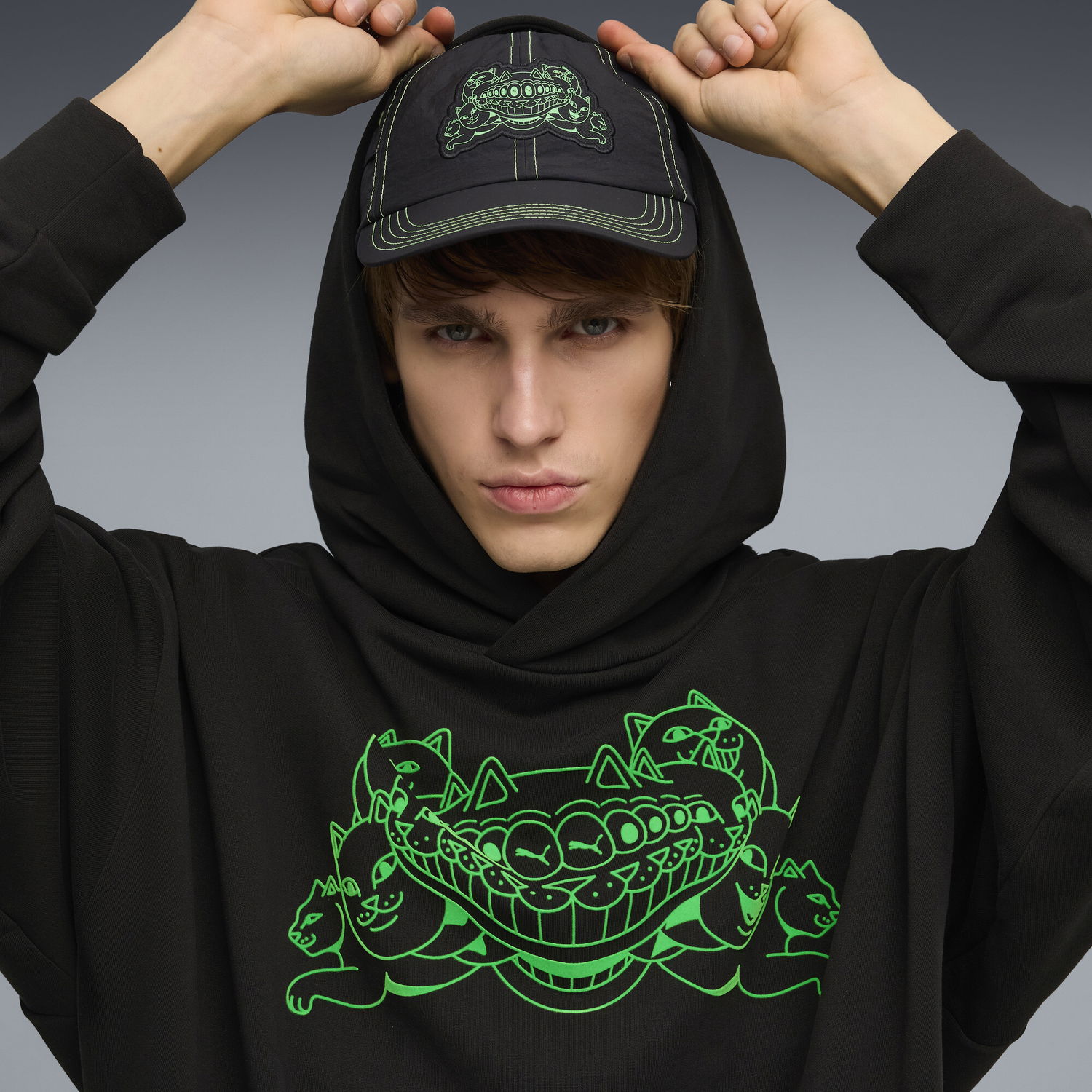 Суитчър Puma PUMA x RIPNDIP Relaxed Fit Hoodie Черно | 632414_01, 1