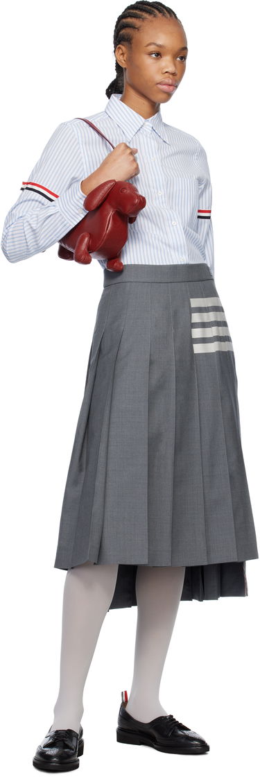 Риза Thom Browne Thom Browne Striped Oxford Shirt with 4-Bar Синьо | FLL005O-F0810, 3