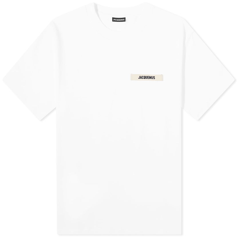 Тениска Jacquemus Gros Grain Logo T-Shirt Бяло | 24E245JS208-2125-100