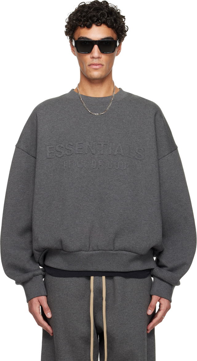 Holiday Embossed Classic Crewneck Sweatshirt