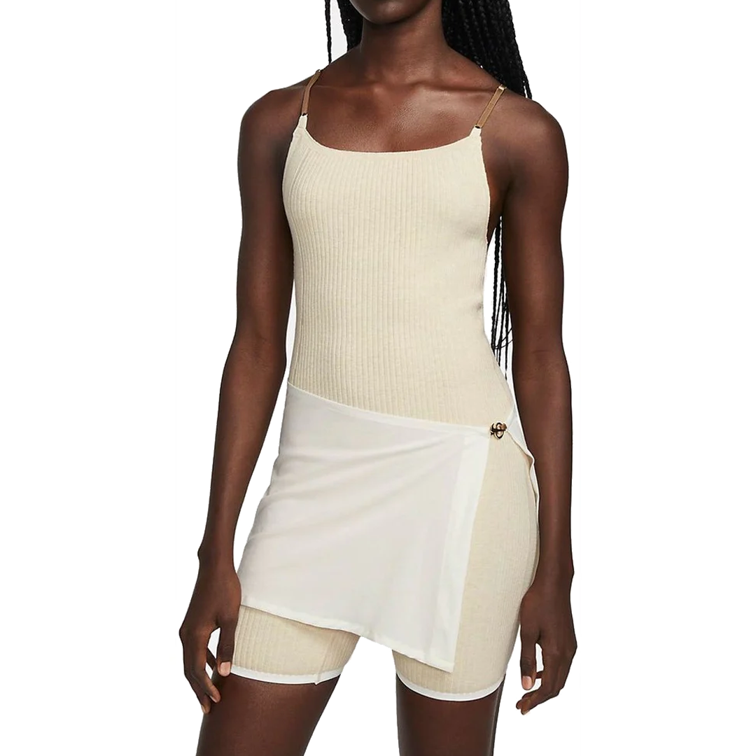 боди Nike Jacquemus Ribbed Short Bodysuit Бежово | DN3233-221, 0