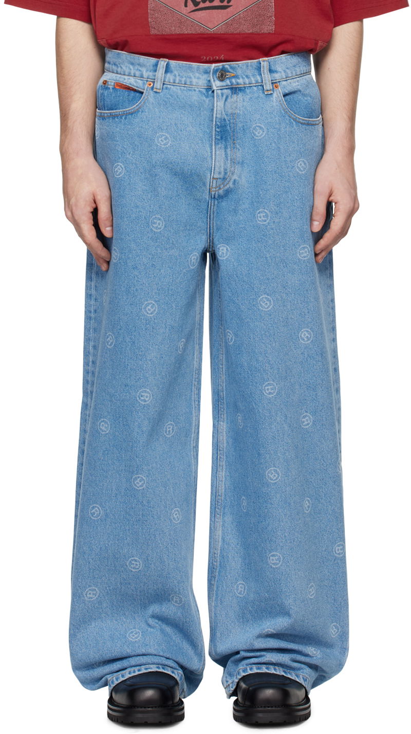 Дънки Martine Rose Wide Leg Jeans Синьо | 225WD05508-28416352