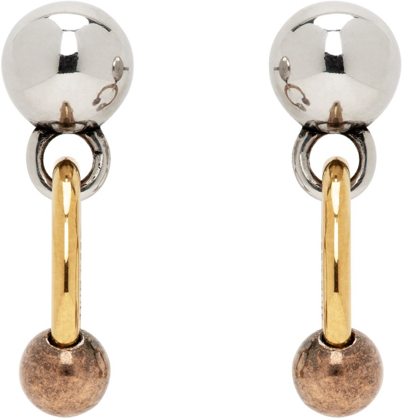 Обеци LEMAIRE Lemaire Rattle Drop Earrings Металик | JW0074 LO036