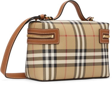 Дамска чанта Burberry Check Vanity Bag Бежово | 8120525, 2
