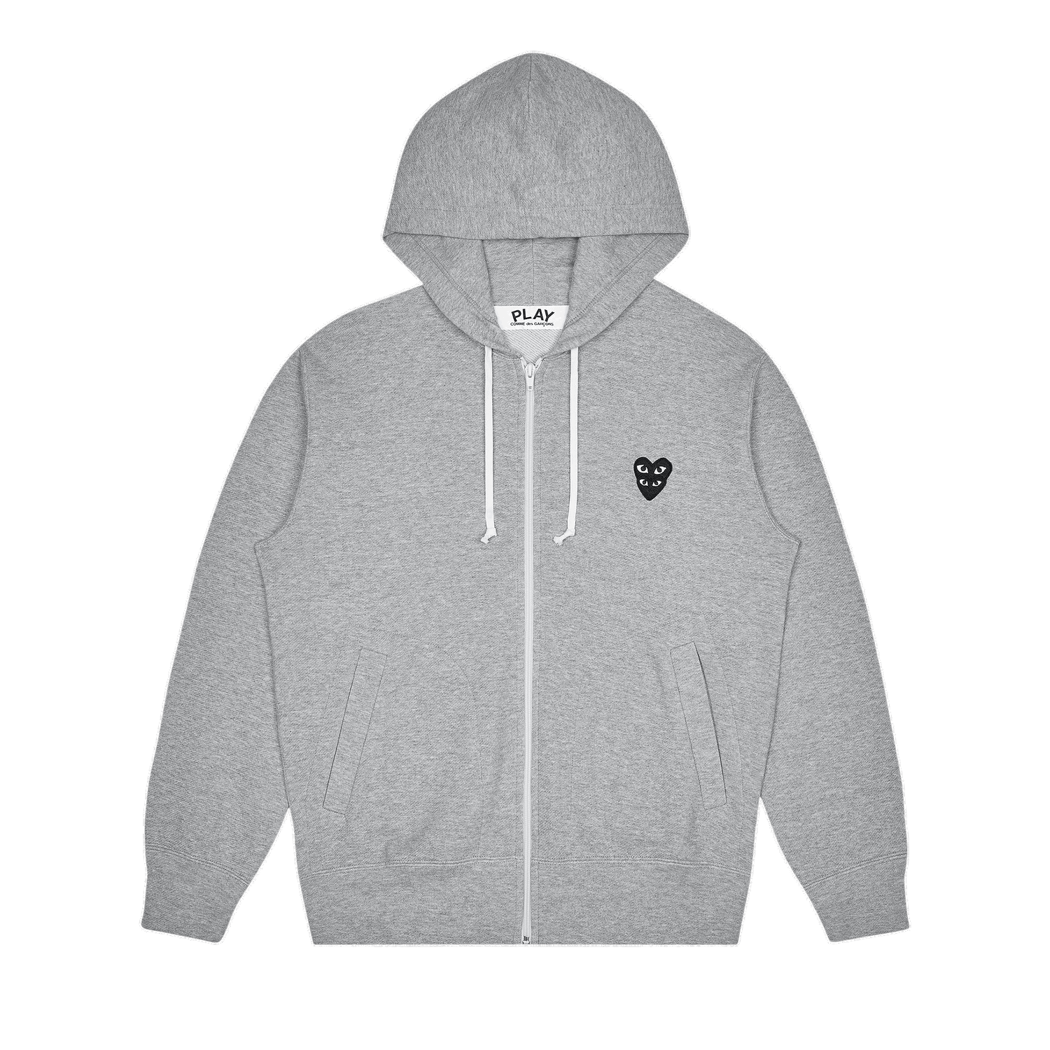 Суитчър Comme des Garçons PLAY Stacked Heart Zip Hoodie Сиво | AZ T302 051 1, 0