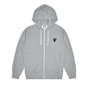 Суитчър Comme des Garçons PLAY Stacked Heart Zip Hoodie Сиво | AZ T302 051 1, 0