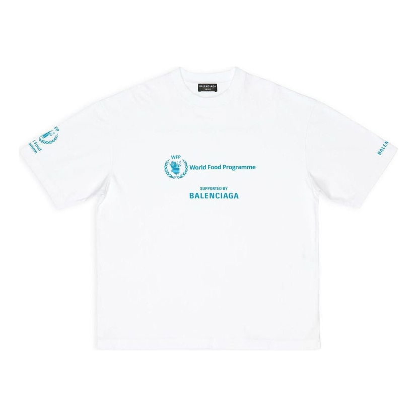 Тениска Balenciaga WFP Graphic Print T-Shirt Бяло | 612966TMVL29086