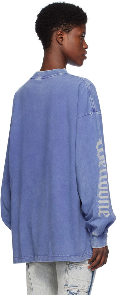 Тениска We11done We11done Faded Long Sleeve T-Shirt Синьо | WD-TT0-24-714-U-PP, 2
