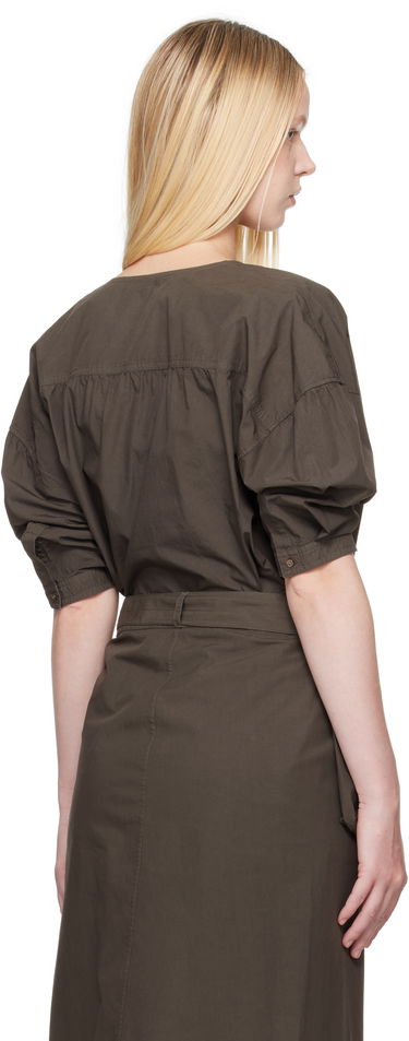 Pокля LEMAIRE Lemaire Short Sleeve Twisted Shirt Dress Зелено | SH1154 LF1356, 2