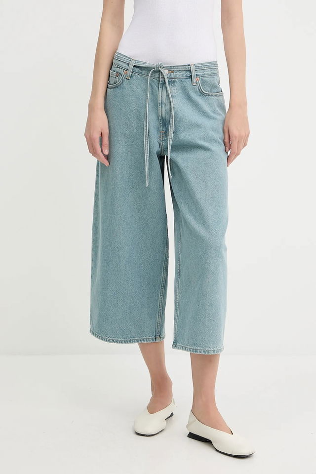 Samsoe Samsoe SAHARPER High Waist Wide Leg Cropped Jeans