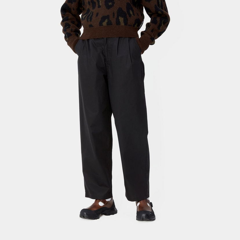 Панталони Carhartt WIP Pleated Wide Leg Franky Pant Черно | I033609_6