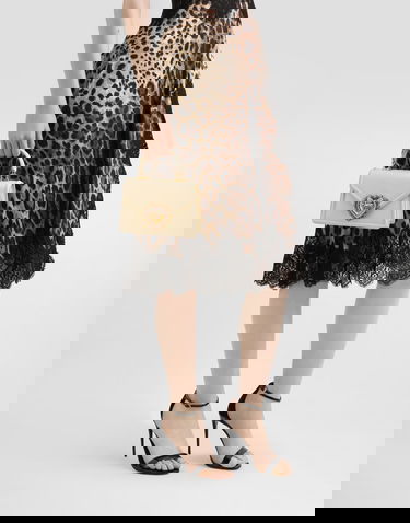 Дамска чанта Dolce & Gabbana Small Devotion Top-handle Shoulder and Crossbody Leather Bag Бежово | BB6711AV8938H000, 1