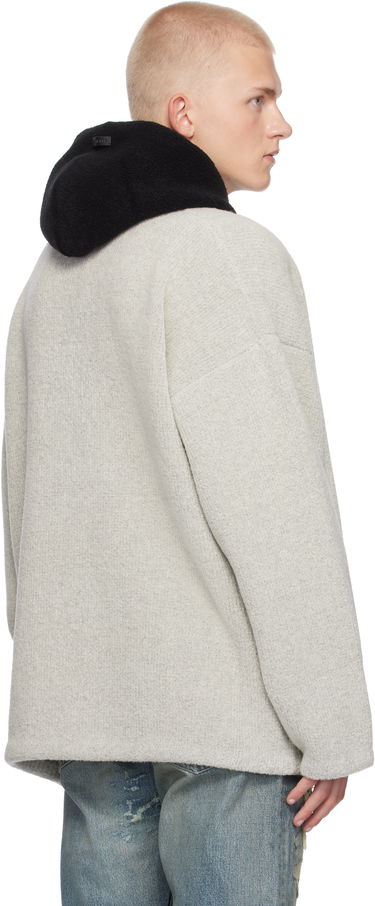 Суитчър Fear of God Fear of God Merino Boucle Polo Hoodie Сиво | FG24FW20-736WBO, 2