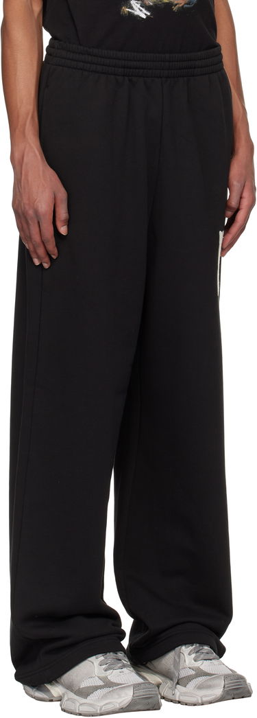 Спортни панталони We11done We11done Bouclé Letter Logo Sweatpants Черно | WD-TA3-24-709-U-BK, 1