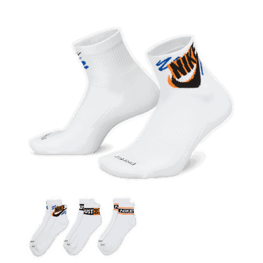 Чорапи Nike Everyday Plus Ankle Socks (3 Pairs) Бяло | HJ9378-901, 1