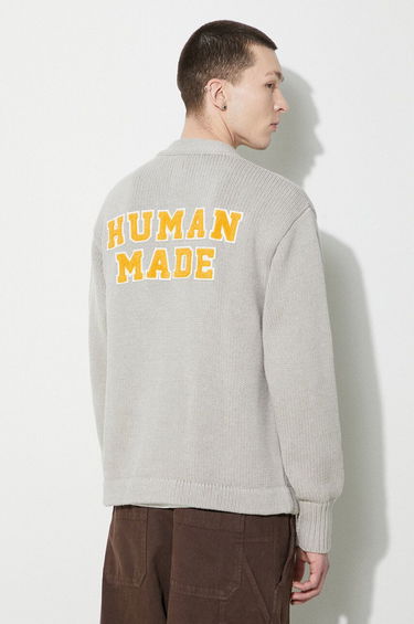 Пуловер Human Made Low Gauge Knit Cardigan Сиво | HM27CS036, 3