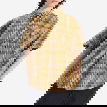 Риза Engineered Garments Engineered Garments Popover BD Shirt Madras Plaid, Large Жълто | QT014-ES066, 2
